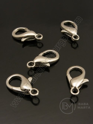 Închizatore metallice 16x8mm color argintie 20 buc 302215