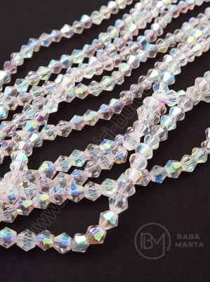 Sfoară de vitola 4x4mm transparentă arc AB ~95 buc ~36cm 1 buc 343597