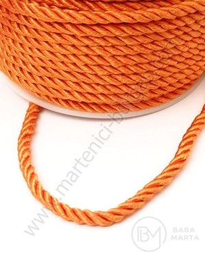 Sfoară de poliester rasucită orange 3mm 1 metru 441311