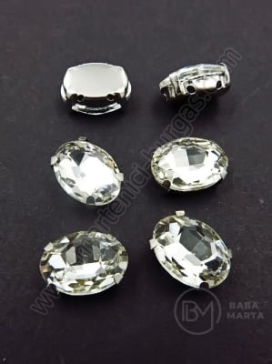 Placă de sticlă (cristal) 14x10x6,5 transparentă în cutie metalică 1 pachet 4 bucăți 151752