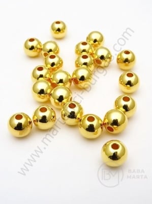 Mărgele SSB aurii 8mm gaură 1.8mm 1 pachet ~80 buc 318352