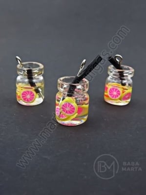 Glass pendant 14-11mm cu fructe 2 buc.335635