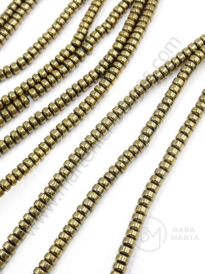 Disc de hematit 3x2mm gaură 1mm ~200 buc ~40cm 1 buc 353197