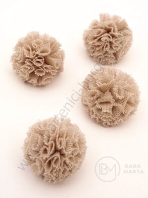 Pompom textil ~25mm gri deschis 1 pachet 10 buc 461378