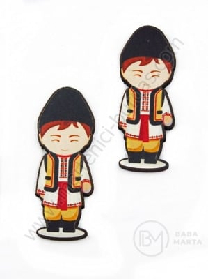 Figurină din lemn 48x17x2.5mm boy 1 pack 10 pcs 182447