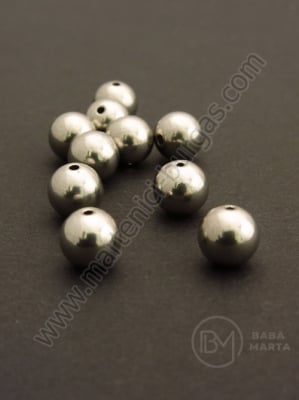 Lama otel 8mm argintie gaura 1mm 1 buc 309327