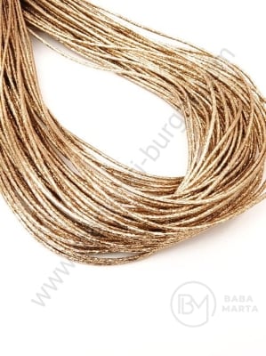 Shiny brocart din piele ecologică 2mm auriu dark 5 meters 421195