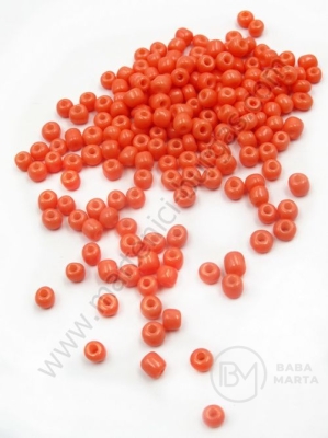 Mărgele de sticlă portocalii 4~5x3~5mm gaură 1.3mm 1 pachet 50g 334145