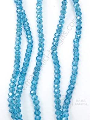 Șir de cristale ~3x~2.5mm gaură efect AB 0.8mm ~160 pcs ~40cm 1 buc 342670