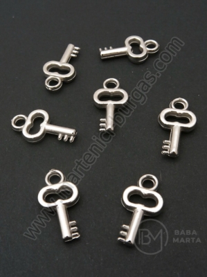 Cheie pandantiv SSV 20x11mm culoare argintie 1 pachet 100 buc 318500