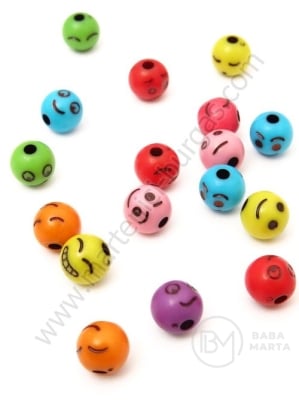 Bilă zâmbitoare 8mm gaură colorată 1.8mm 1 paquet 40g ~150 buc 311068