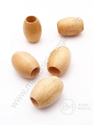 Cilindru din lemn lăcuit 18x14mm gaură 7mm 1 pack 40g ~38buc 321275