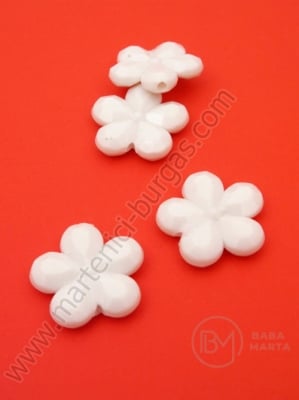 Floare 21mm gaură albă 1.7mm 1 pachet 40g ~40 buc 312325