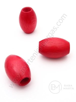Cilindru din lemn roșu 24x16mm hole 7mm 1 pachet 15 buc 321280