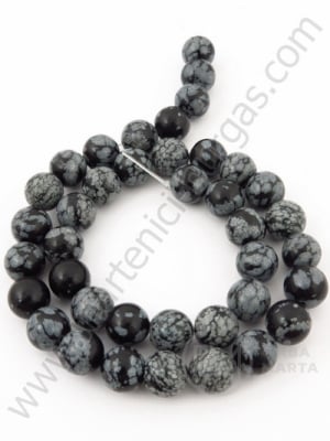 Bilă de obsidian fulg de nea 10mm ~38 buc 1 buc 351065