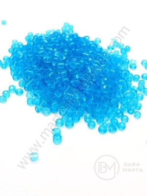 Sticla margele transparente albastre 2mm 50g 332125