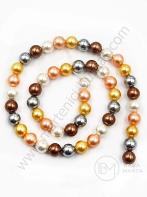 Perle Mallorca 8mm ASORTATE ~40cm ~49buc 1 șir 355071