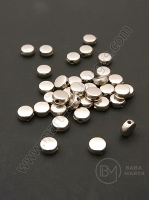 Margele plastic SSV 6x3mm culoare argintie 1 pachet 250 buc 318532
