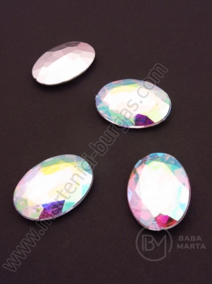 Pietriș acrilic 18x25mm transparent AB pentru încorporare 1 pachet 2 buc 151312