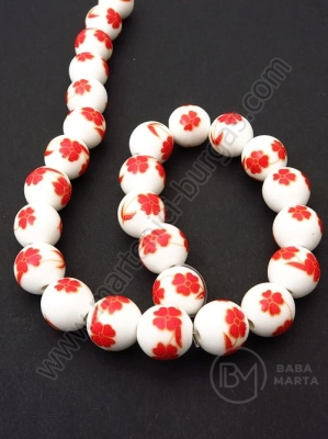 Șir de mărgele din porțelan, 12 mm, gaură pictătă, 2 mm ~26 pcs. 1 buc. 335370