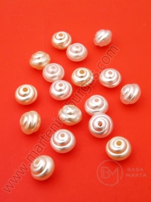Mărgele perlate 8x6mm mix ecru 1 pachet ~100 buc 312279