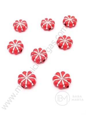 Ață argintie floare rouma 13x6mm 1 pachet 40g ~59 buc 312159