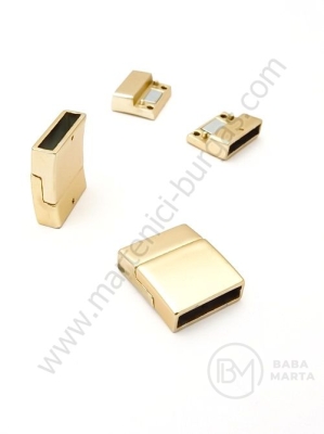 Închizator magnetică 17.5x6x20mm auriu mat gaură 15x3mm 1 buc 302033