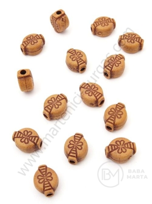 Mărgele 10x8x5mm imitație lemn 1 pachet 40g ~110 buc 312554