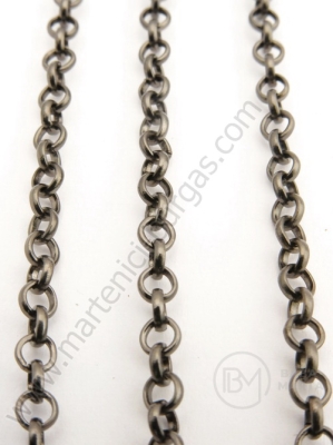 Lanț metalic 4x1mm culoare grafit 1 metru 301256
