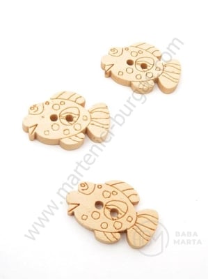 Peștișori din lemn 16x24x3mm holes 2mm 1 pachet 10 buc 327134