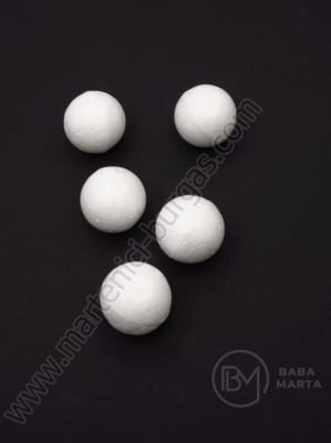 Bilă din polystyrene expandat 25 mm pentru decorare, albă, 1 paquet, 20 pieces, 181724