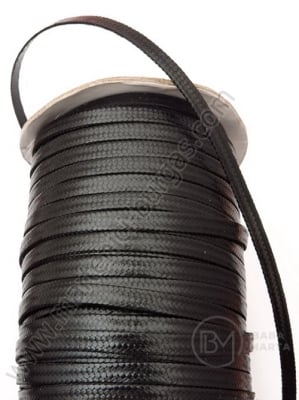 Bandă de șnur coreeană neagră 5x1mm 1 metru 441205