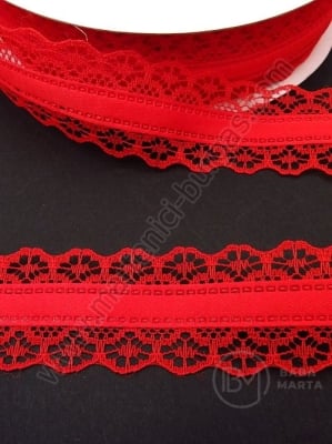 Panglică de satin rouma dantelă 28mm 1 pachet 5 metri 451368