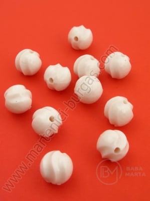 Mărgele 10mm, gaură albă, 2mm, 1 pachet, 40g ~82 buc. 311865
