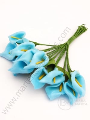Buchet de cale cu frunză 16x30mm blue 1 pachet 12 buc 181308