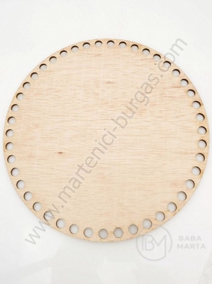 Bază de lemn 250x3mm pentru tricotat și decorat, găuri 10mm, 1 bucată 182301