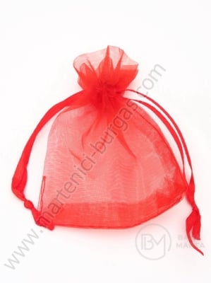 Saculet pentru bijuterii 7x9cm organza roșu 1 pachet 10 buc 461269
