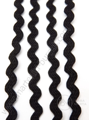 Lățime 3,5 mm zig-zag negru ~25 metri 411142