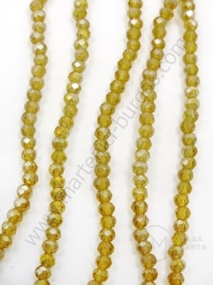 Șir de cristale ~3x~2.5mm gaură efect AB 0.8mm ~160 pcs ~40cm 1 buc 342672