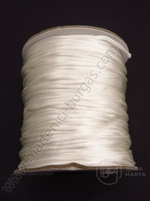 Cordon din polyamide alb lucios de 2.5 mm. ~91m. 441009