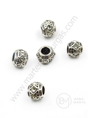 Mărgele metalice 11x9mm, pachet 1, 2 buc. 309586