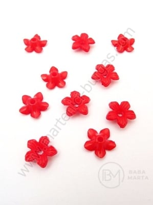 Floare 10x3.5mm gaură roșie 1.5mm 1 pachet 40g ~415 buc 312527