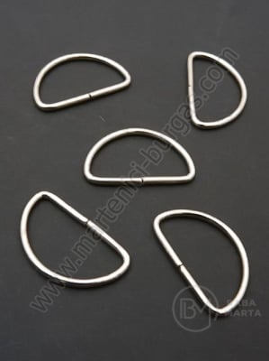Inel metalic 23x14x1.5mm culoare argintie 1 pachet 30 buc 301999