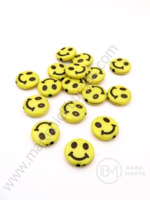 Monedă Smile 14x4mm galbenă 1 pachet 40g ~67 buc 312086