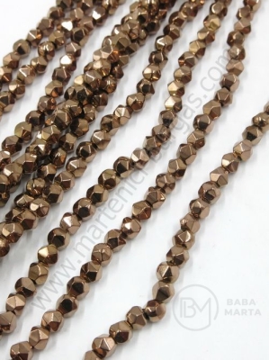Poligon de hematit 3,8~4mm gaură 1mm ~40cm ~100buc 1buc 353225