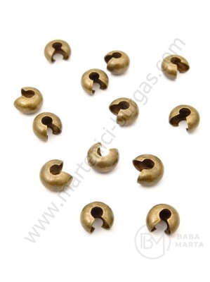 Dop metalic cu încuietoare 5x4mm culoare bronz antic 1 pachet 30 bucăți 302112