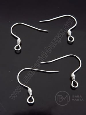 Vârf cercei OȚEL (304) 17x18mm color albă 1 pachet 4 buc 305768