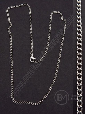 Collier din oțel 2.7x2.2x0.6mm lungime 45cm 1 buc 281263
