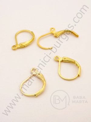 Cercei aurii 10x15mm cu încuietoare 10 buc 301317