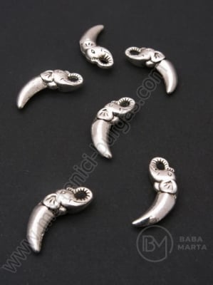 Pandantiv metalic 18x7x4mm culoare argintie 1 pachet 10 buc 306161